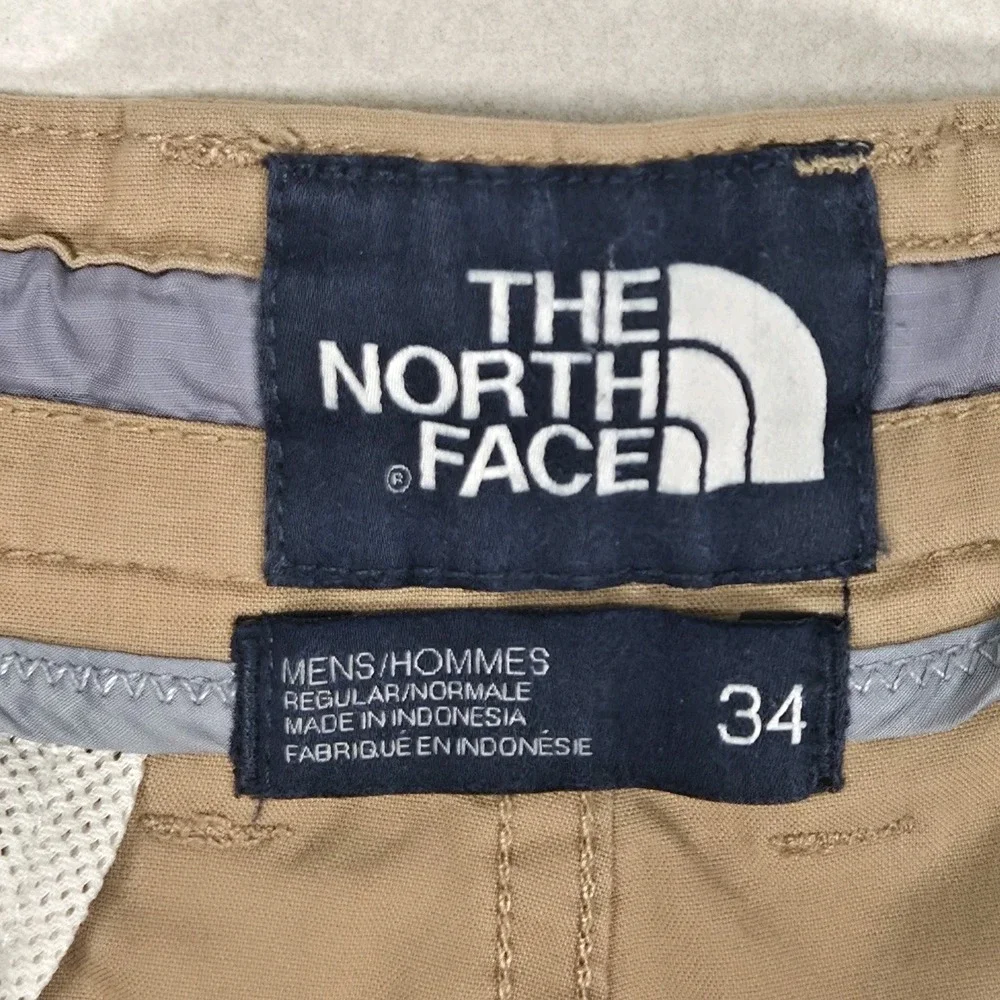 The North Face Cargo Shorts Mens 34 Tan Hiking Utility Performance Outdoor 35×9